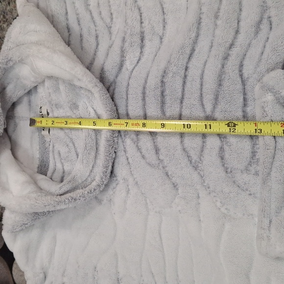 "ANNE KLEIN" Women's, SZ M, 100%polyester, grey and white, robe material dress - Picture 9 of 12